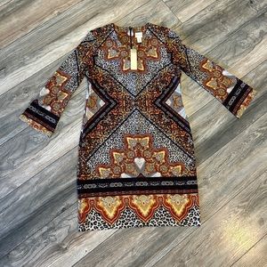 Chico’s Animal Paisley Medallion Short Dress Women’s Sz 0 Nwt’s 119$$